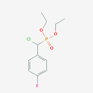 molecular formula C11H15ClFO3P B15438609 Phosphonic acid, [chloro(4-fluorophenyl)methyl]-, diethyl ester CAS No. 73584-06-2