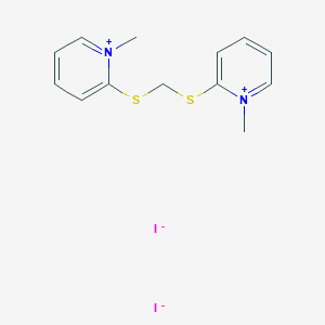 1-Methyl-2-[(1-methylpyridin-1-ium-2-yl)sulfanylmethylsulfanyl]pyridin-1-ium;diiodide