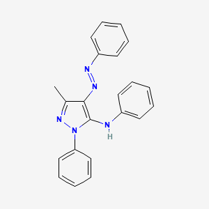 (3E)-5-Methyl-N,2-diphenyl-4-(2-phenylhydrazinylidene)-2,4-dihydro-3H-pyrazol-3-imine