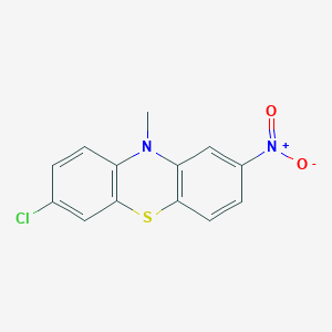 molecular formula C13H9ClN2O2S B15438665 7-Chloro-10-methyl-2-nitro-10H-phenothiazine CAS No. 79226-43-0