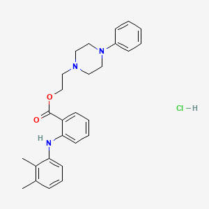 Piperazineethanol, 4-phenyl-, N-(2,3-dimethylphenyl)anthranilate, hydrochloride