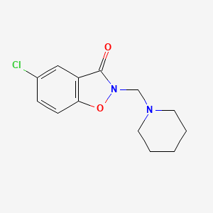 1,2-Benzisoxazol-3(2H)-one, 5-chloro-2-(1-piperidinylmethyl)-