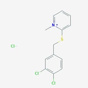 2-{[(3,4-Dichlorophenyl)methyl]sulfanyl}-1-methylpyridin-1-ium chloride