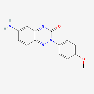 molecular formula C14H12N4O2 B15438942 6-Amino-2-(4-methoxyphenyl)-1,2,4-benzotriazin-3(2H)-one CAS No. 75953-55-8