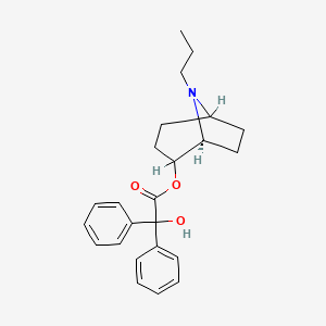 8-Propyl-(+)-2-alpha-nortropan-2-ol diphenylglycolate