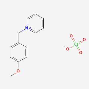 molecular formula C13H14ClNO5 B15439035 1-[(4-Methoxyphenyl)methyl]pyridin-1-ium perchlorate CAS No. 77984-74-8