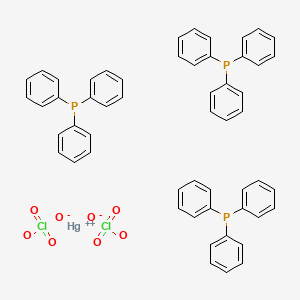 molecular formula C54H45Cl2HgO8P3 B15439302 Mercury(2+);triphenylphosphane;diperchlorate CAS No. 77438-64-3