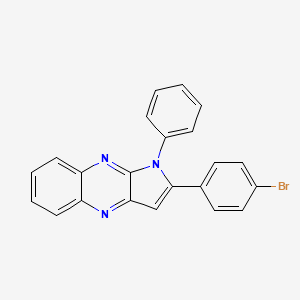 1H-Pyrrolo(2,3-b)quinoxaline, 2-(4-bromophenyl)-1-phenyl-