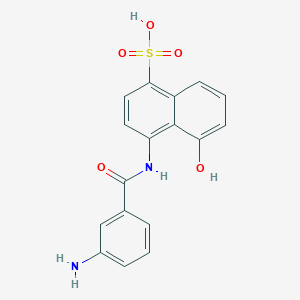 4-(3-Aminobenzamido)-5-hydroxynaphthalene-1-sulfonic acid