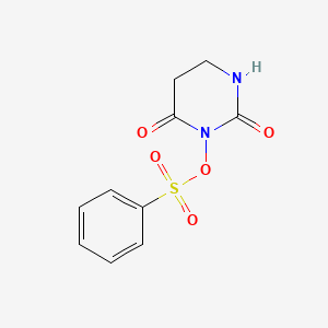 molecular formula C10H10N2O5S B15439414 3-[(Benzenesulfonyl)oxy]dihydropyrimidine-2,4(1H,3H)-dione CAS No. 73674-56-3