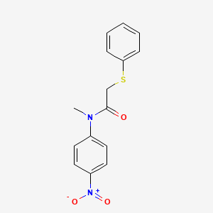 molecular formula C15H14N2O3S B15439452 N-Methyl-N-(4-nitrophenyl)-2-(phenylsulfanyl)acetamide CAS No. 75990-88-4