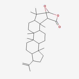 molecular formula C30H46O3 B15439559 2,7,14,15,19,19-Hexamethyl-10-prop-1-en-2-yl-21,23-dioxahexacyclo[18.2.1.02,18.03,15.06,14.07,11]tricosan-22-one CAS No. 78835-06-0