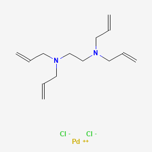 molecular formula C14H24Cl2N2Pd B15439574 (SP-4-2)-Dichloro(N,N,N',N'-tetra-2-propenyl-1,2-ethanediamine-N,N')palladium CAS No. 73381-16-5