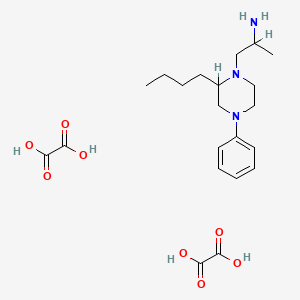 N-(1-Methyl-2-(4-n-butylpiperazino)ethyl)aniline dioxalate hemihydrate