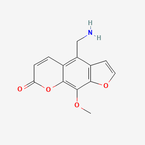 molecular formula C13H11NO4 B15439652 4-(Aminomethyl)-9-methoxy-7H-furo[3,2-g]chromen-7-one CAS No. 78827-46-0