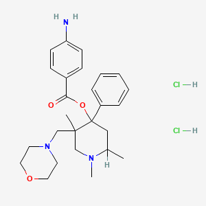 5-Morpholinomethyl-4-phenyl-1,2,5-trimethyl-4-piperidinol, p-aminobenzoate, dihydrochloride