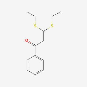 molecular formula C13H18OS2 B15439749 3,3-Bis(ethylsulfanyl)-1-phenylpropan-1-one CAS No. 74896-59-6