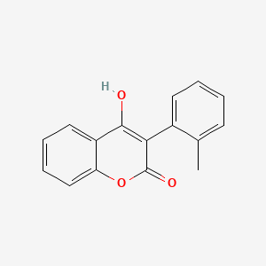 molecular formula C16H12O3 B15439770 COUMARIN, 4-HYDROXY-3-(o-TOLYL)- CAS No. 73791-18-1