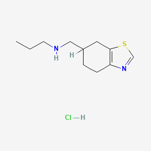 molecular formula C11H19ClN2S B15439775 4,5,6,7-Tetrahydro-N-propyl-6-benzothiazolemethanamine hydrochloride CAS No. 77528-85-9