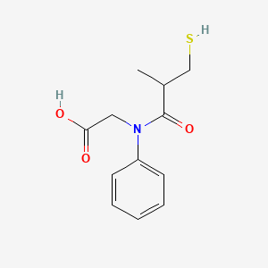 molecular formula C12H15NO3S B15439798 N-(2-Methyl-3-sulfanylpropanoyl)-N-phenylglycine CAS No. 78774-00-2