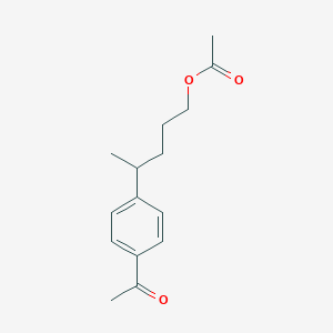 molecular formula C15H20O3 B15439815 4-(4-Acetylphenyl)pentyl acetate CAS No. 74072-49-4