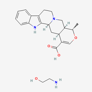 molecular formula C22H29N3O4 B15439848 Tetrahydroalstonate d'aminoethanol [French] CAS No. 77754-96-2