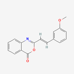 4H-3,1-Benzoxazin-4-one, 2-(2-(3-methoxyphenyl)ethenyl)-