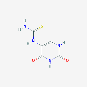 molecular formula C5H6N4O2S B15440369 N-(2,4-Dioxo-1,2,3,4-tetrahydropyrimidin-5-yl)thiourea CAS No. 77296-62-9