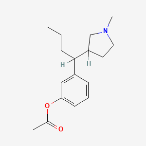 molecular formula C17H25NO2 B15440373 3-(1-(1-Methyl-3-pyrrolidinyl)butyl)phenol acetate CAS No. 73986-59-1