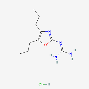 Guanidine, (4,5-dipropyl-2-oxazolyl)-, monohydrochloride