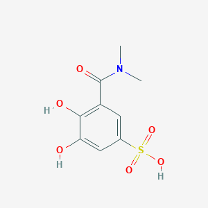 3-(Dimethylcarbamoyl)-4,5-dihydroxybenzene-1-sulfonic acid