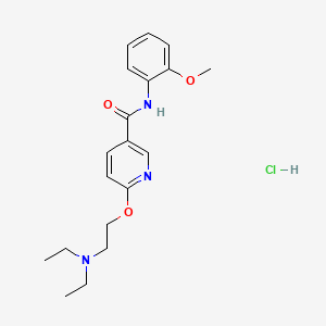 Nicotinamide, 6-(2-diethylaminoethoxy)-N-(o-methoxyphenyl)-, hydrochloride