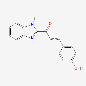 molecular formula C16H12N2O2 B15440843 1-(1H-Benzimidazol-2-yl)-3-(4-hydroxyphenyl)prop-2-en-1-one CAS No. 73259-46-8