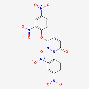 6-(2,4-Bis(hydroxy(oxido)amino)phenoxy)-2-(2,4-bis(hydroxy(oxido)amino)phenyl)-3(2H)-pyridazinone