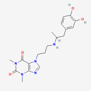 7-(3-((3-(3,4-Dihydroxyphenyl)-2-propyl)amino)propyl)theophylline