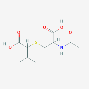 2-[(2-Acetamido-2-carboxyethyl)sulfanyl]-3-methylbutanoic acid