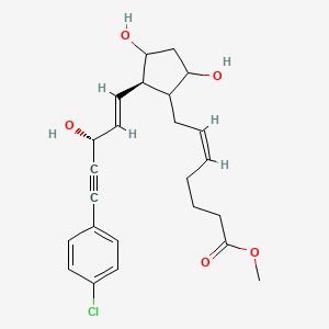 16,16,17,17-Tetradehydro-17-(4-chlorophenyl)-18,19,20-trinor-pgf2-alpha methyl ester