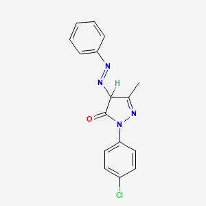 2-Pyrazolin-5-one, 1-(p-chlorophenyl)-3-methyl-4-(phenylazo)-