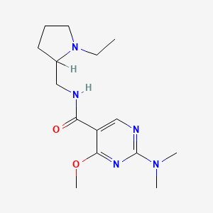 2-(Dimethylamino)-N-((1-ethyl-2-pyrrolidinyl)methyl)-4-methoxy-5-pyrimidinecarboxamide