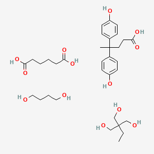 4,4-Bis(4-hydroxyphenyl)pentanoic acid;butane-1,4-diol;2-ethyl-2-(hydroxymethyl)propane-1,3-diol;hexanedioic acid