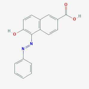 molecular formula C17H12N2O3 B15441255 6-Oxo-5-(2-phenylhydrazinylidene)-5,6-dihydronaphthalene-2-carboxylic acid CAS No. 69644-64-0