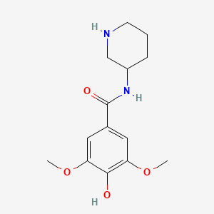 molecular formula C14H20N2O4 B15441289 4-Hydroxy-3,5-dimethoxy-N-(piperidin-3-yl)benzamide CAS No. 73448-96-1