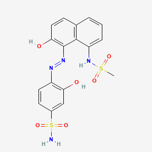 Benzenesulfonamide, 3-hydroxy-4-[[2-hydroxy-8-[(methylsulfonyl)amino]-1-naphthalenyl]azo]-