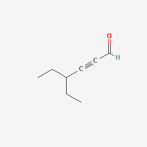 molecular formula C8H12O B15441358 Hex-2-ynal, 4-ethyl- CAS No. 71932-97-3