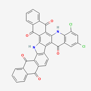 15,17-dichloro-13,37-diazanonacyclo[20.15.0.02,11.04,9.012,21.014,19.023,36.026,35.028,33]heptatriaconta-1,4,6,8,11,14(19),15,17,21,23(36),24,26(35),28,30,32-pentadecaene-3,10,20,27,34-pentone