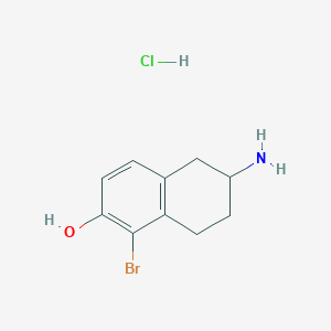 6-Amino-1-bromo-5,6,7,8-tetrahydronaphthalen-2-ol;hydrochloride