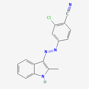 2-Chloro-4-[(2-methyl-1H-indol-3-YL)azo]benzonitrile