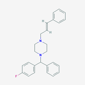 B154418 1-[(4-fluorophenyl)-phenylmethyl]-4-[(E)-3-phenylprop-2-enyl]piperazine CAS No. 39245-25-5