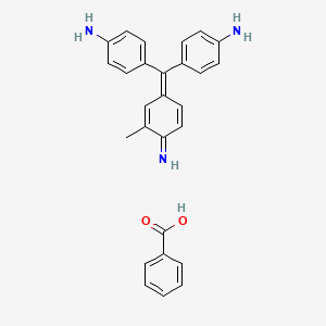 Benzenamine, 4-((4-aminophenyl)(4-imino-2,5-cyclohexadien-1-ylidene)methyl)-2-methyl-, monobenzoate