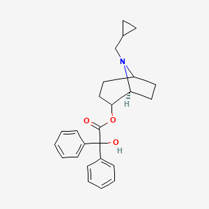 8-(Cyclopropylmethyl)-(+)-2-alpha-nortropan-2-ol diphenylglycolate